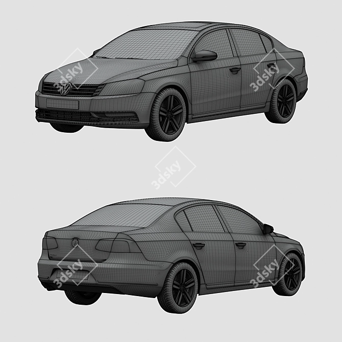 Volkswagen Passat 2011: Detailed Model 3D model image 3