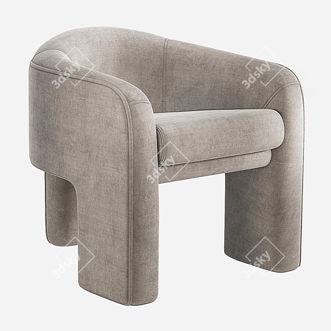 Sculptural Weiman Chair by Vladimir Kagan 3D model image 3