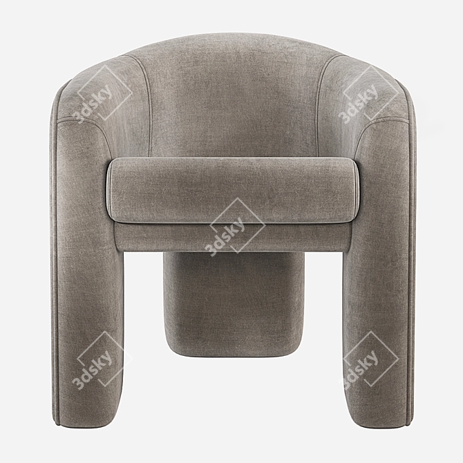 Sculptural Weiman Chair by Vladimir Kagan 3D model image 4