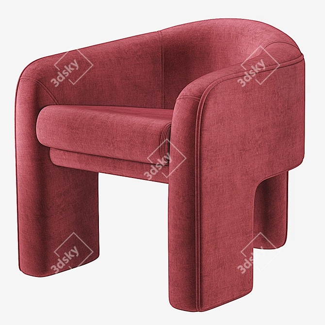 Sculptural Weiman Chair by Vladimir Kagan 3D model image 6