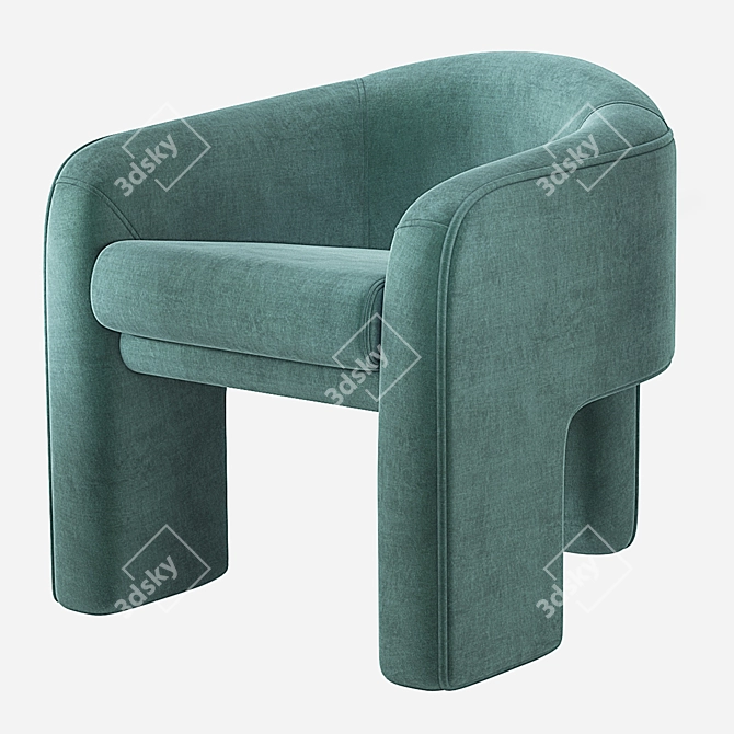 Sculptural Weiman Chair by Vladimir Kagan 3D model image 8