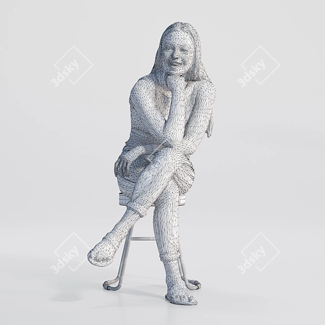 3D Model Zoe: High-Quality Textured Character 3D model image 4