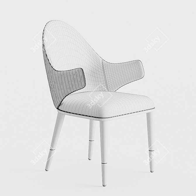 Diva Cb Chair: A Stylish Seating Solution 3D model image 5
