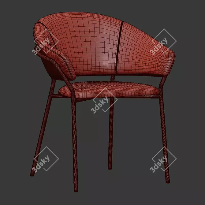 Sleek and Stylish Jazz Chair 3D model image 5