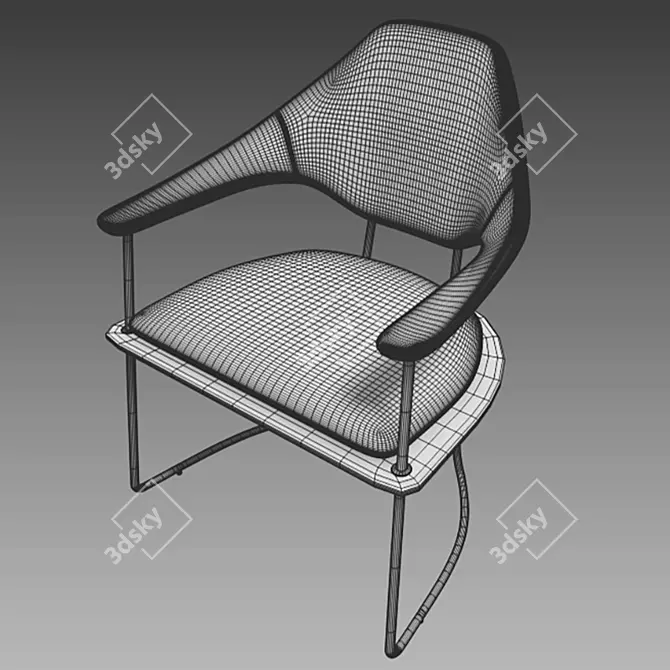 Relaxation Haven: Modern Leisure Chair 3D model image 4