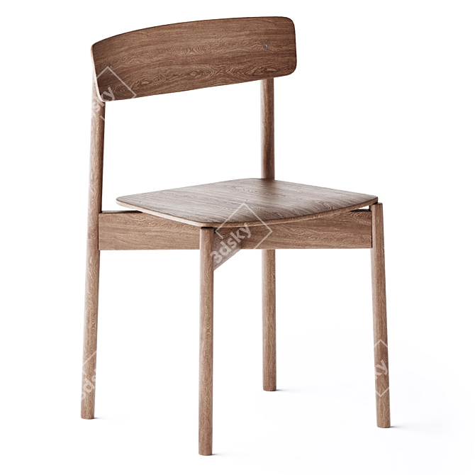 Streamline Oak Chair by TAKT 3D model image 1