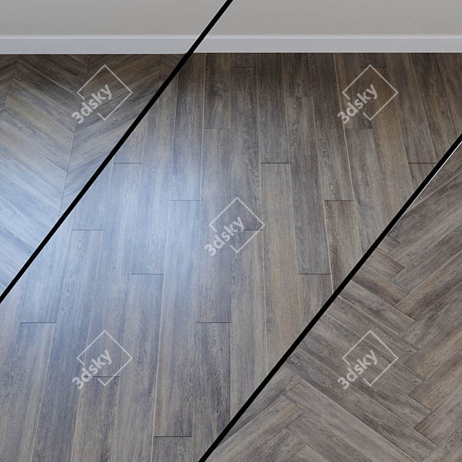 Smoke Gray Oak Laminate 3D model image 1