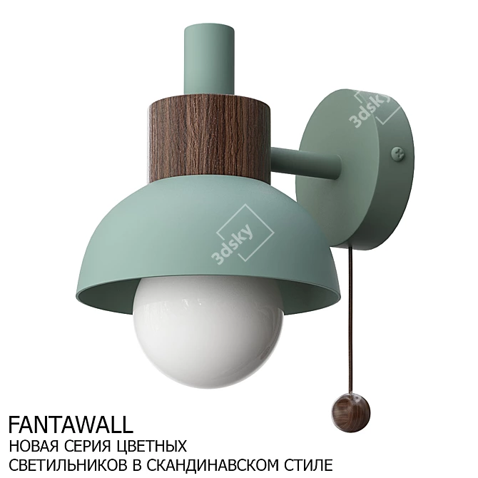 Scandinavian Light Fixtures in Colorful Collection 3D model image 1