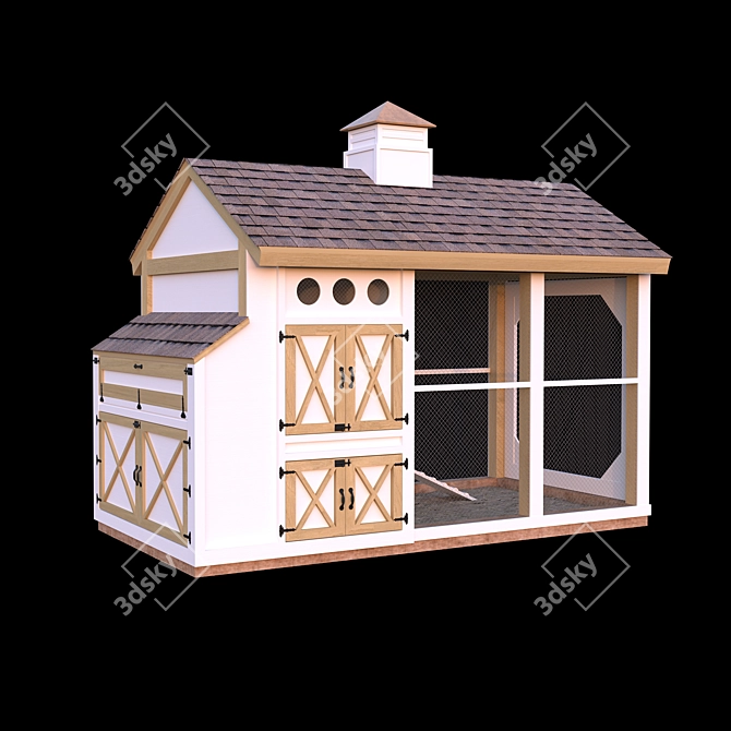 Bird Aviary: Spacious Shelter for Your Feathered Friends 3D model image 1