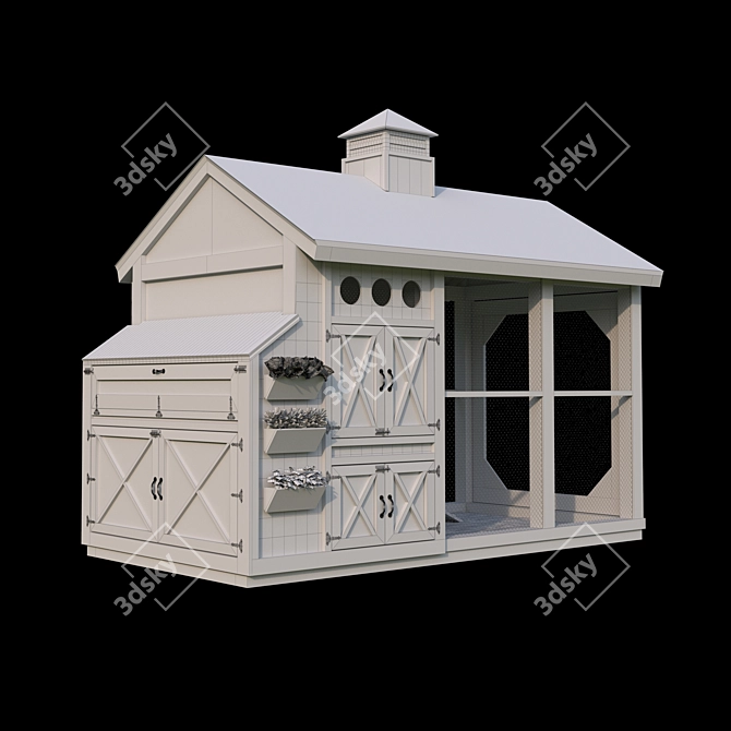 Bird Aviary: Spacious Shelter for Your Feathered Friends 3D model image 7