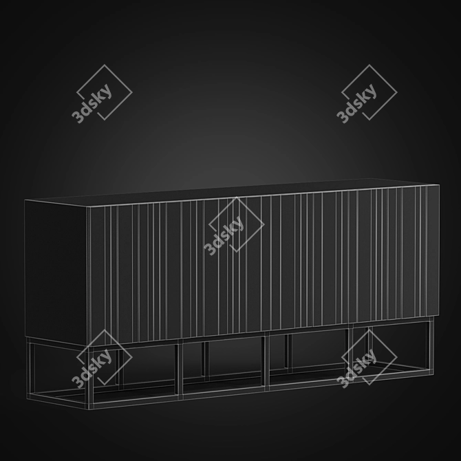 Elegant Melange Brady Credenza: Stylish, Spacious, and Versatile 3D model image 4