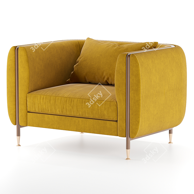 Modern Armchair: Sleek and Stylish 3D model image 1