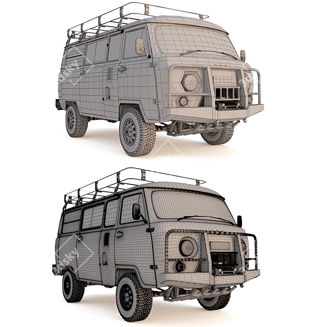 Ultimate UAZ SGR Expedition 3D model image 4