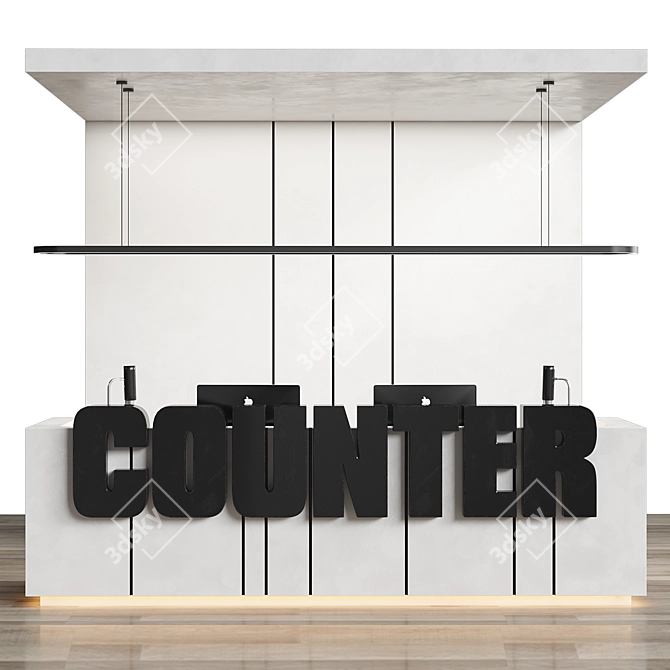 Sleek Modern Counter 2015 3D model image 4