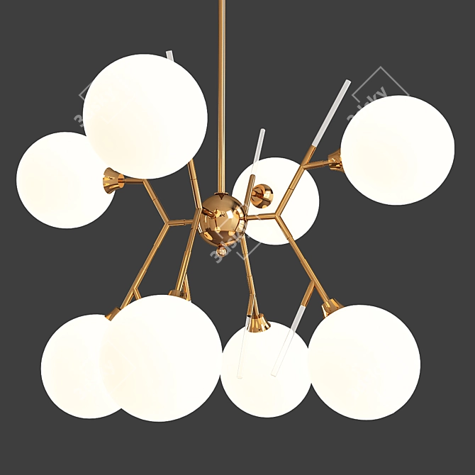 Elegant Polares Chandelier 3D model image 1