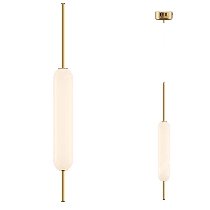 HAEZEN ONE: Modern Reeds-inspired Pendant Lamp 3D model image 1