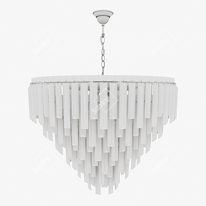 Crystal 12-Light Chandelier, 60cm Diameter 3D model image 3