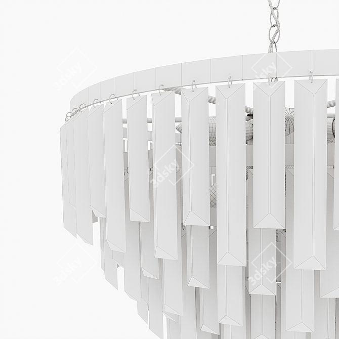 Crystal 12-Light Chandelier, 60cm Diameter 3D model image 4