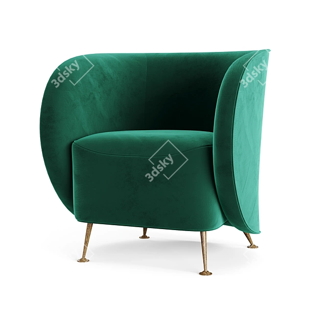 Elegant Italian Chair: Giulio Marelli 3D model image 1