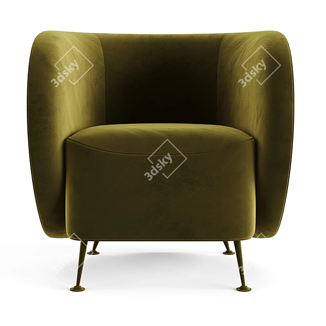 Elegant Italian Chair: Giulio Marelli 3D model image 3