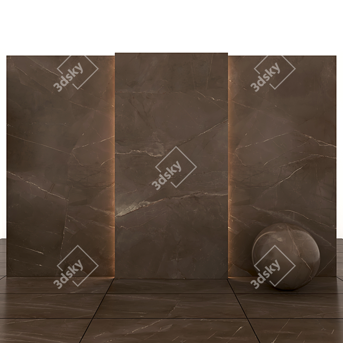 Punica Brown Marble: Elegant Texture for Versatile Designs 3D model image 1