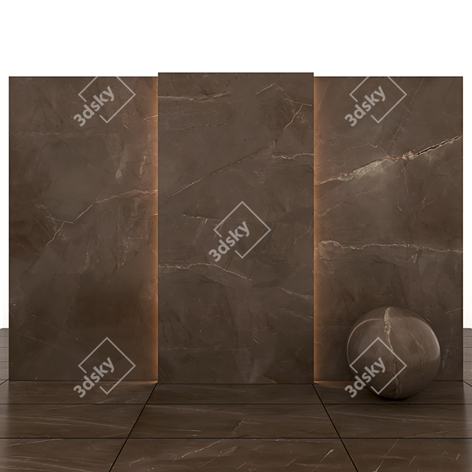 Punica Brown Marble: Elegant Texture for Versatile Designs 3D model image 2