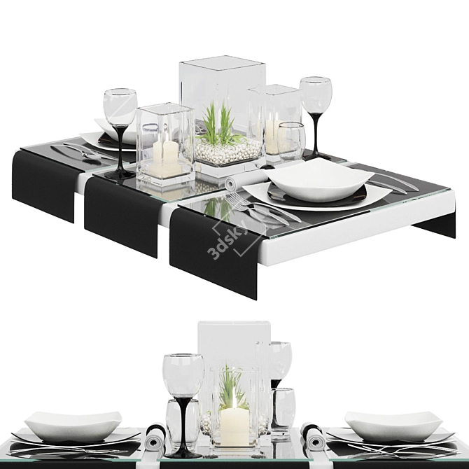 Luminarc Quadrato Dinnerware Set 3D model image 1