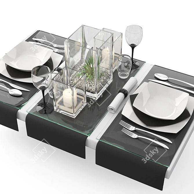 Luminarc Quadrato Dinnerware Set 3D model image 2