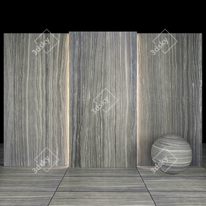 Elegant Eramosa Dark Marble 3D model image 2