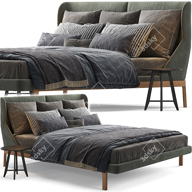 Luxurious Molteni & C Fulham Bed 3D model image 5