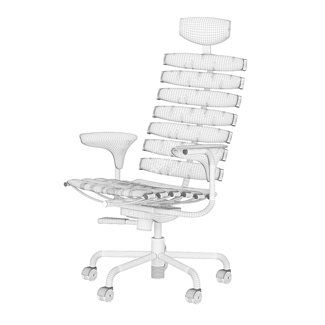 Premium Leather DS-2100 Chair 3D model image 5
