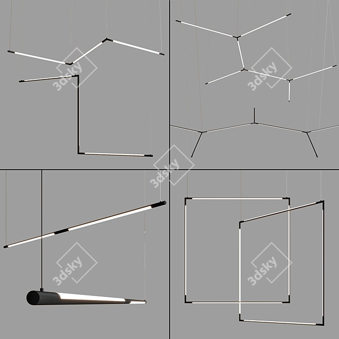 Tubs Modular: Versatile Linear Lighting 3D model image 1