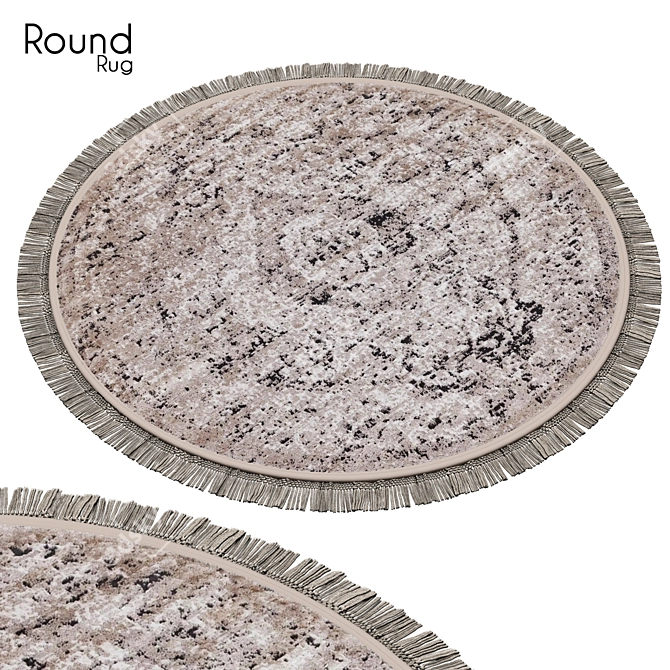 Round 08: Chic Circular Rug 3D model image 1