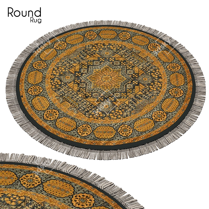 Stylish Round Rug 11: Perfect Accent for Any Space 3D model image 1