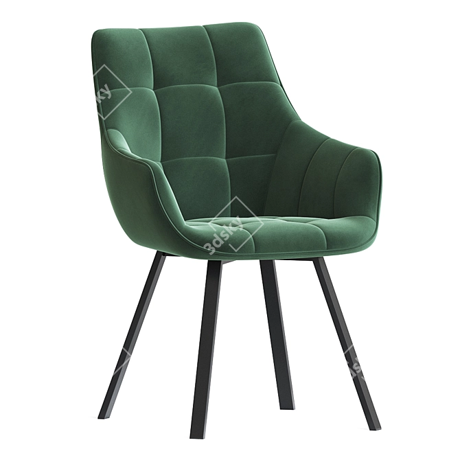 Modern Swivel Dining Chair 3D model image 2