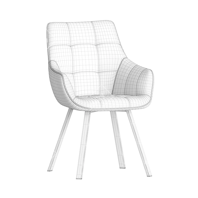 Modern Swivel Dining Chair 3D model image 5