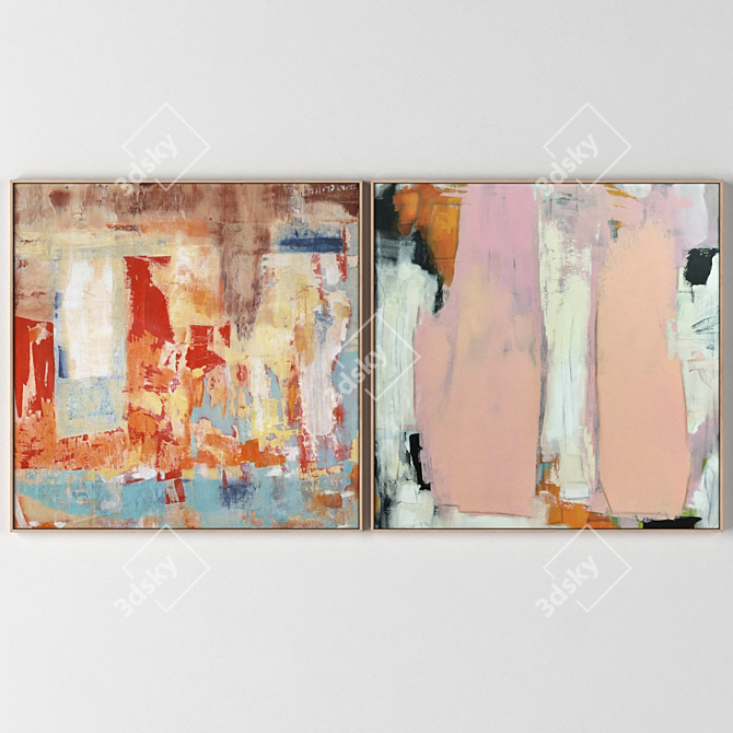  Abstract Frames Set 700x700mm 3D model image 1