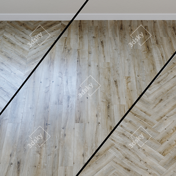 Willow Gray Oak Laminate 3D model image 1