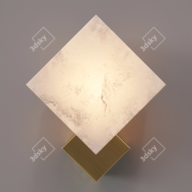 Sleek Cube Wall Lamp 3D model image 5