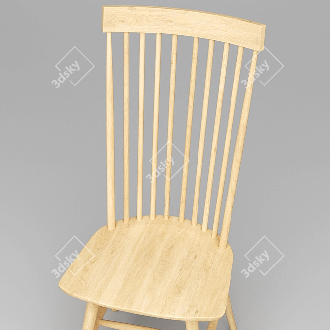 Kamron High Back Windsor Chair: Elegant & Timeless 3D model image 4