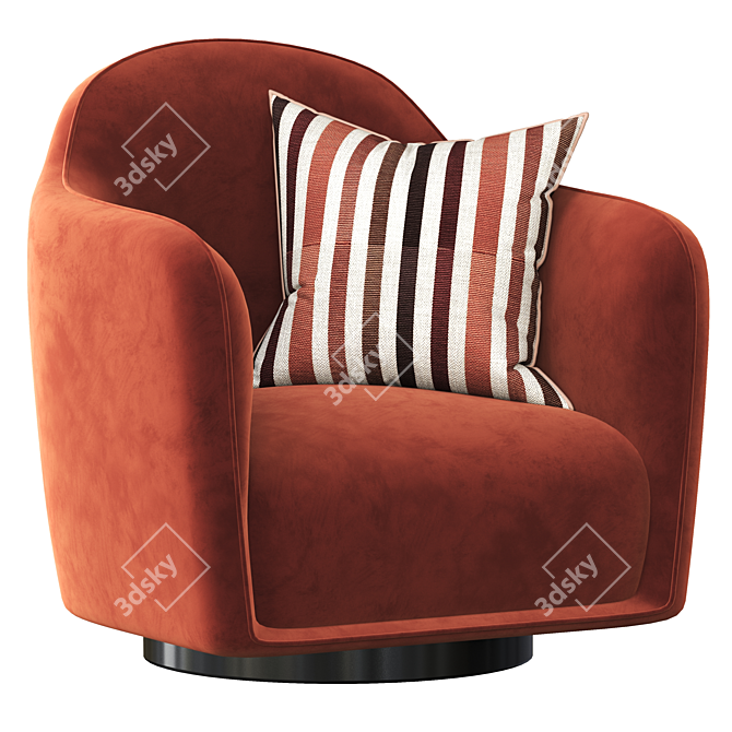 Elegant Longhi Vivienne Armchair 3D model image 1