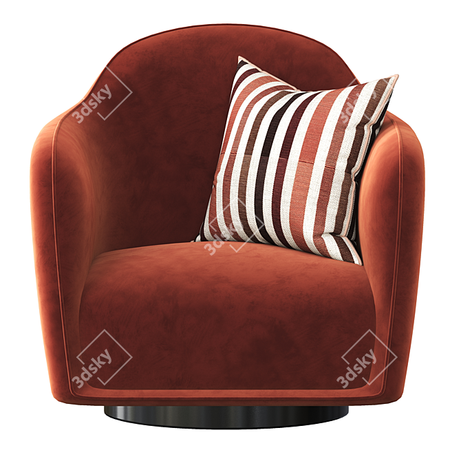 Elegant Longhi Vivienne Armchair 3D model image 2