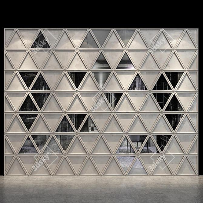 Modern Wood Wall Panel 13 3D model image 1