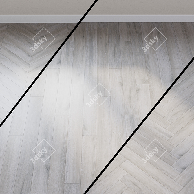 Trend Line Silver Gray Oak 3D model image 1