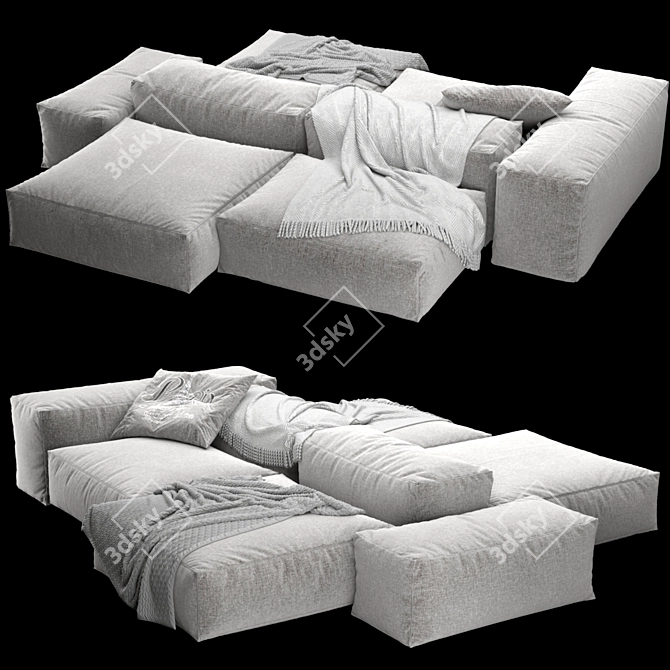 Ultimate Comfort Modular Sofa 3D model image 1