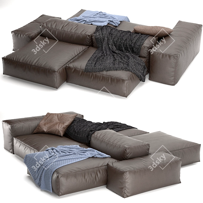 Ultimate Comfort Modular Sofa 3D model image 2