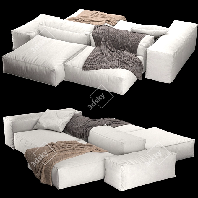 Ultimate Comfort Modular Sofa 3D model image 3