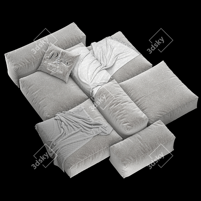 Ultimate Comfort Modular Sofa 3D model image 4