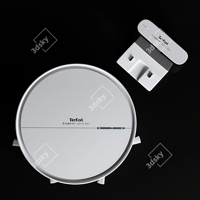 Tefal X-plorer SERIE 60: Ultimate White Robot Vacuum! 3D model image 4