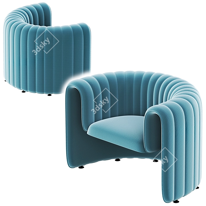 REMNANT Armchair: Sleek and Stylish Design 3D model image 3